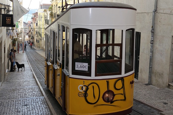 リスボンのビッカ線ケーブルカー