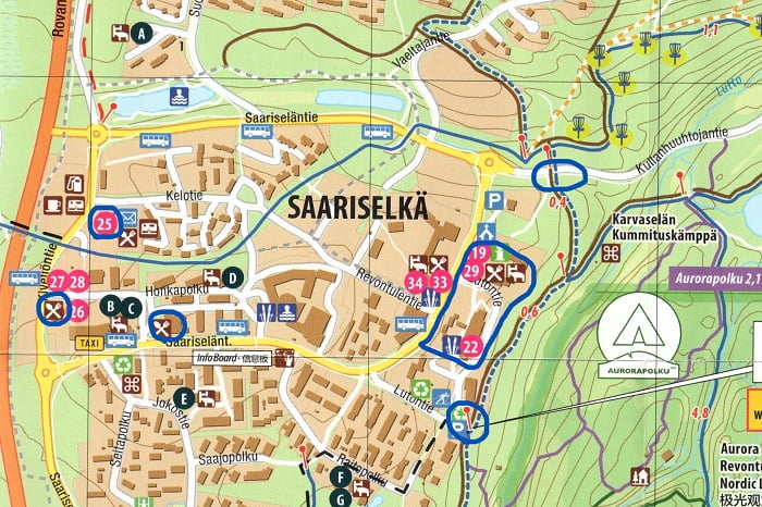 サーリセルカ村の地図